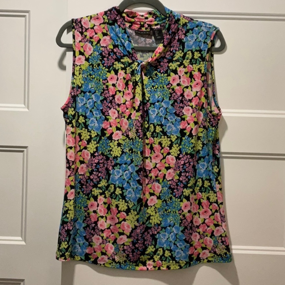 Tahari Multicolor Floral Blouse